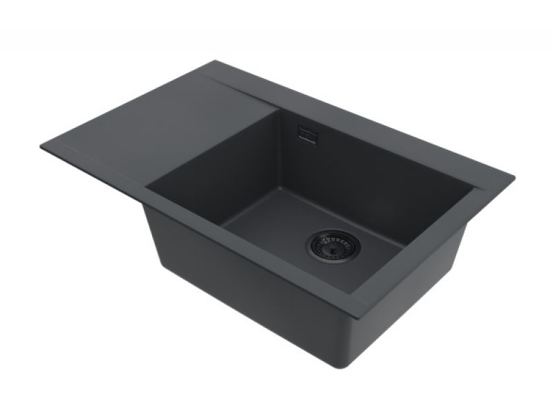 3d Pure G 70 pomivalno korito z odcejalno površino s črnim sifonom